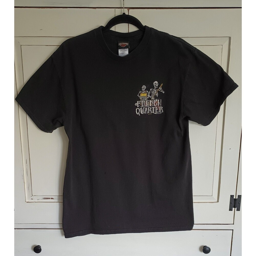 Harley-Davidson Men's Voodoo French Quarter Short Sleeve T-shirt Sz-Large Black